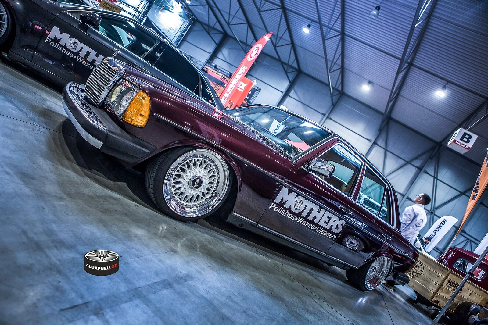 Alu kola Mercedes Benz W123 - límcové elktrony Bbs - Prague Car Festival