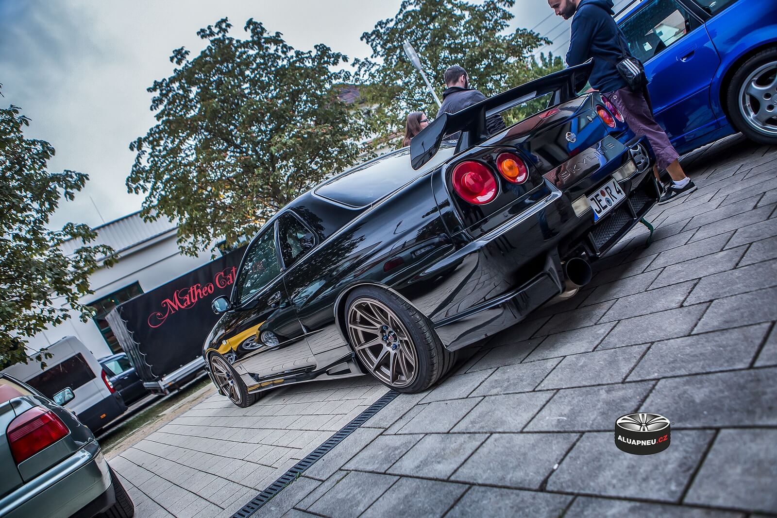 Bronzová alu kola Nissan R34 Skyline tuning Drážďany