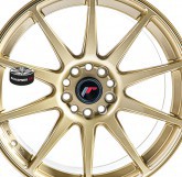 Elektrony JAPAN RACING JR11 GOLD 5x114.3 17"