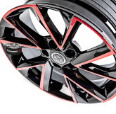 Alu disky YAKUZA JAPAN model SAGA BLACK RED 5x100 17"