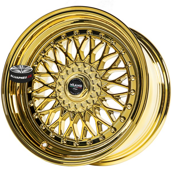 Alu kola MILANO DESIGN model RICCARDO CHROME GOLD 4x100 15"