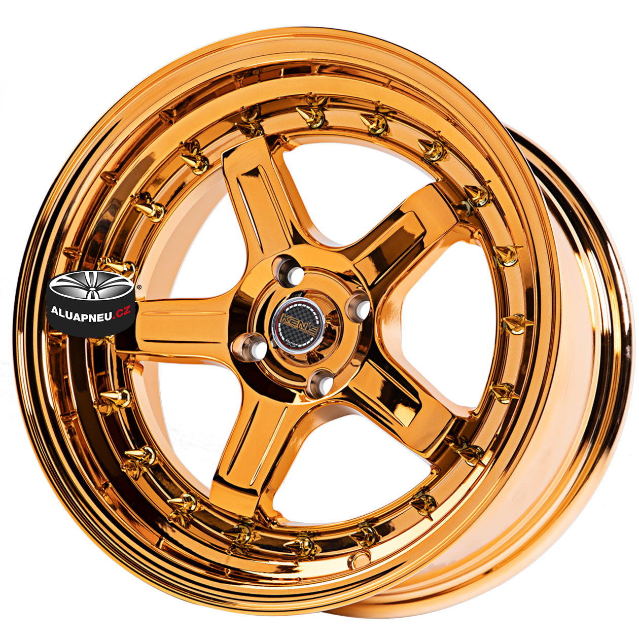 Alu kola MILANO DESIGN model DANTE CHROME ROSE GOLD 4x100 15"